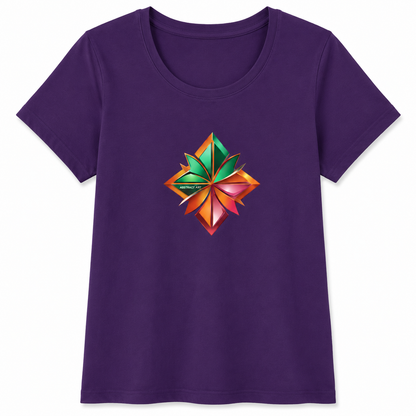 NAYAAH Premium Pre-Shrunk 100% Cotton 180 GSM Female Regular Fit T-Shirt – Soft Breathable Everyday Wear - Abstract Nakshatra