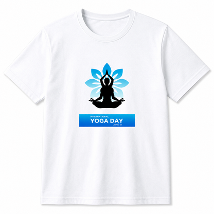 NAYAAH Premium 100% Cotton 180 GSM Unisex Standard Crew T-Shirt – Breathable Comfortable Everyday Wear - International Yoga Day9