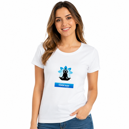 NAYAAH Premium Women's Classic 100% Cotton 180 GSM Regular Fit T-Shirt – Soft Breathable Everyday Essential Wear - International Yoga Day10