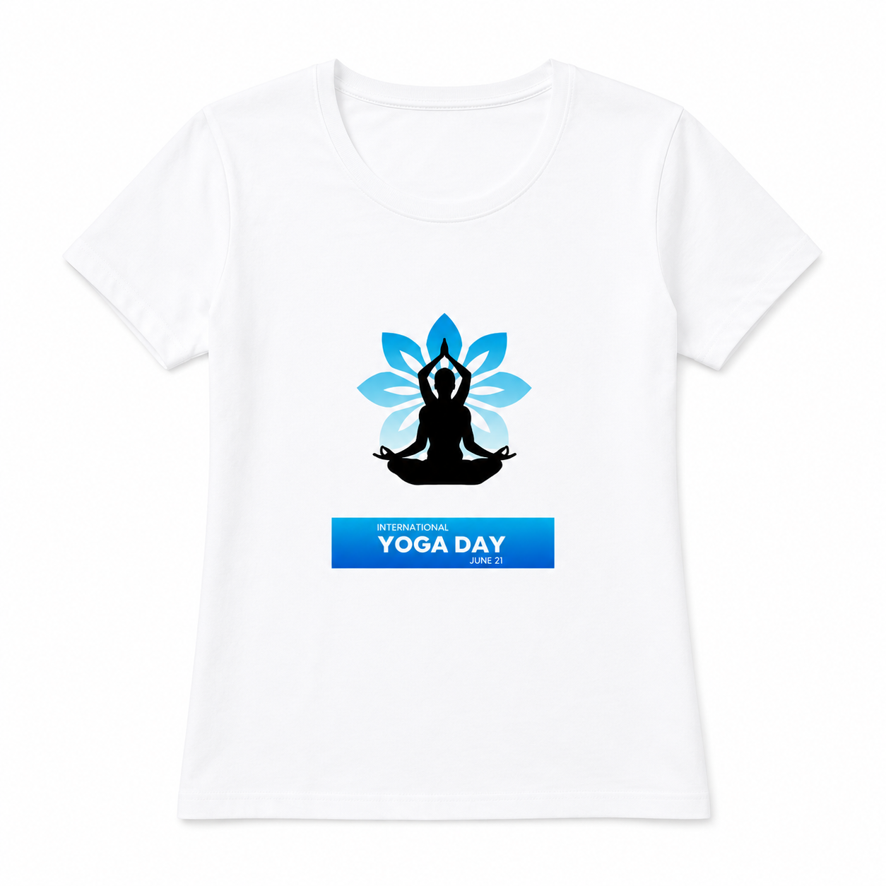 NAYAAH Premium Women's Classic 100% Cotton 180 GSM Regular Fit T-Shirt – Soft Breathable Everyday Essential Wear - International Yoga Day10