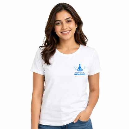 NAYAAH Premium Women's Classic 100% Cotton 180 GSM Regular Fit T-Shirt – Soft Breathable Everyday Essential Wear - International Yoga Day3