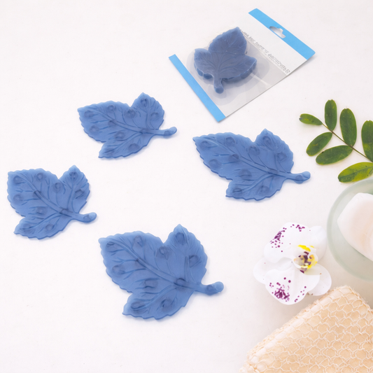 Mini PVC Anti-Slip Baby Bath Mat Set (4 Pc) – Non-Slip Child Safety Shower Mats in Star & Leaf Shapes for Kids’ Bath Tub, Shower Floor &; Bathroom Slip Protection