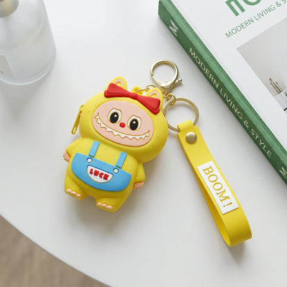 Cute Cartoon Monster Silicone Coin Purse Playful Compact