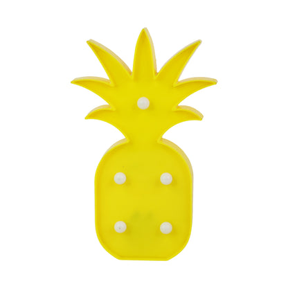 Pineapple Shaped LED Decorative Night Light Battery Operated Marquee Lamp for Kids Room Bedroom Party Home Decoration Wall and Table Decor