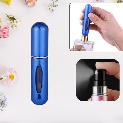 Mini Perfume Refillable Atomizer Container Portable Travel Perfume Spray Bottle 5ml Fragrance Pump Case (1 Pc Mix Color)