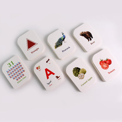 Kidkraft 7-in-1 Educational Flashcards Set for Kids – 224 Learning Cards for Alphabet, Numbers, Animals, Fruits and More