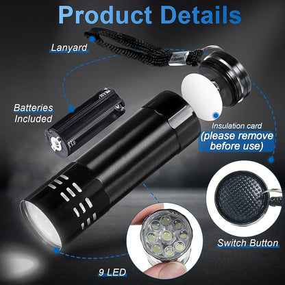 Portable Mini Torch Super Bright 3 LED Pocket Flashlight Battery Included for Camping Hiking Travel and Emergency Use (1 Pc)