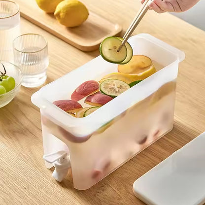 Drink Dispenser Portable Water Jug with Faucet 3.5 Litre Refrigerator Beverage Dispenser for Juice Lemonade and Cold Drinks