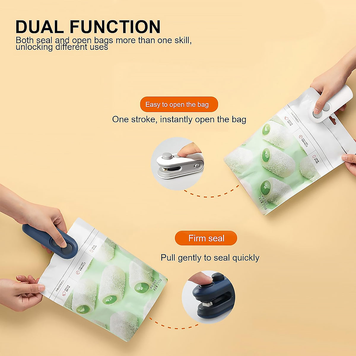 Mini Bag Sealer 2-in-1 – Heat Sealer & Cutter (USB Rechargeable)