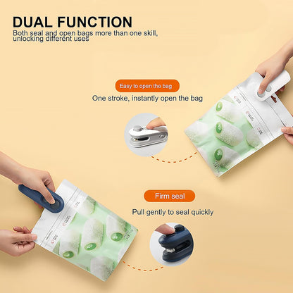 Mini Bag Sealer 2-in-1 – Heat Sealer & Cutter (USB Rechargeable)