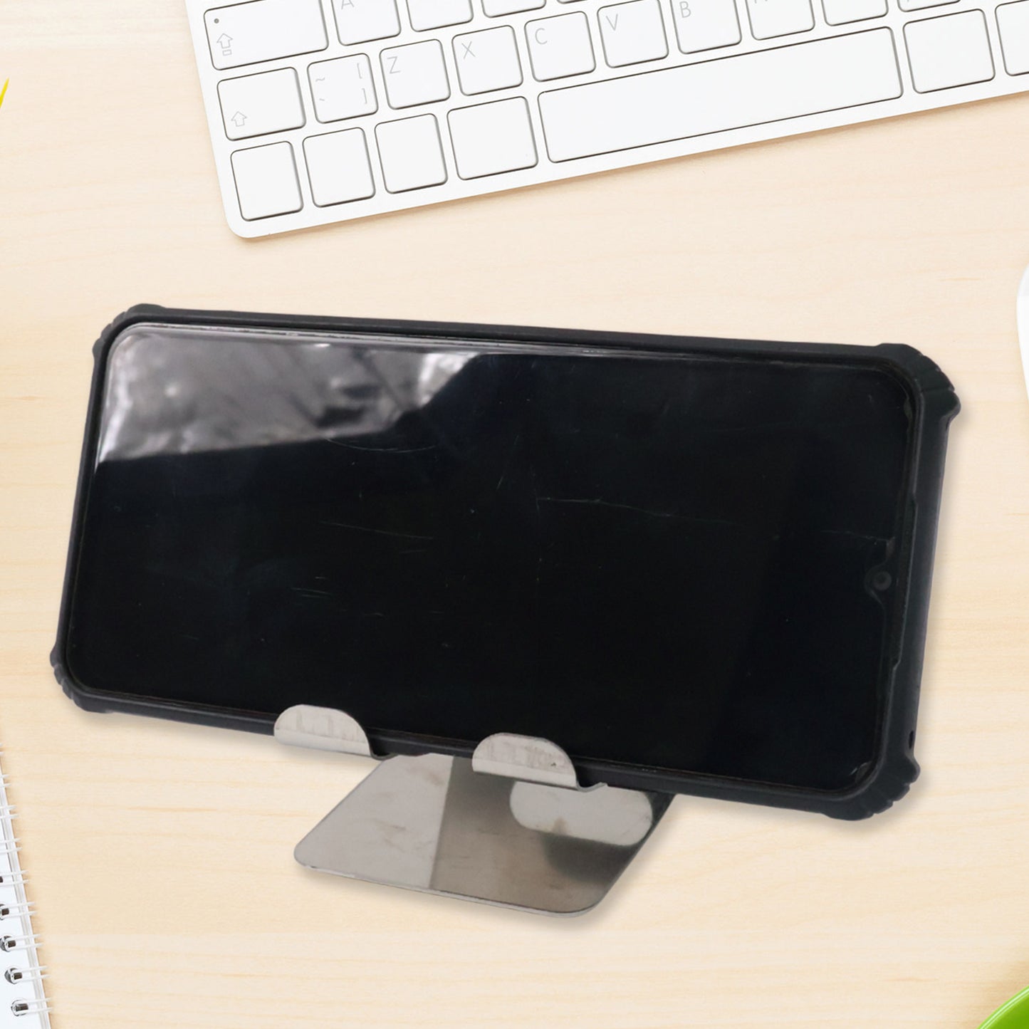 Universal Mobile and Tablet Stand Holder – Adjustable Desktop Phone Dock with Anti-Slip Base and Durable Steel Frame (1 Pc)