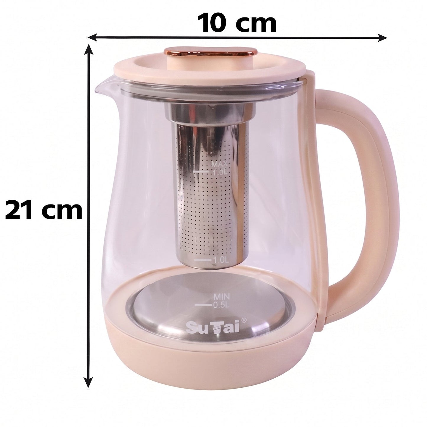 Electric Glass Kettle 2.3 Litre Multi Function Tea Maker and Water Boiler with Glass Infuser, Digital Temperature Control and Keep Warm Function (1 Pc)