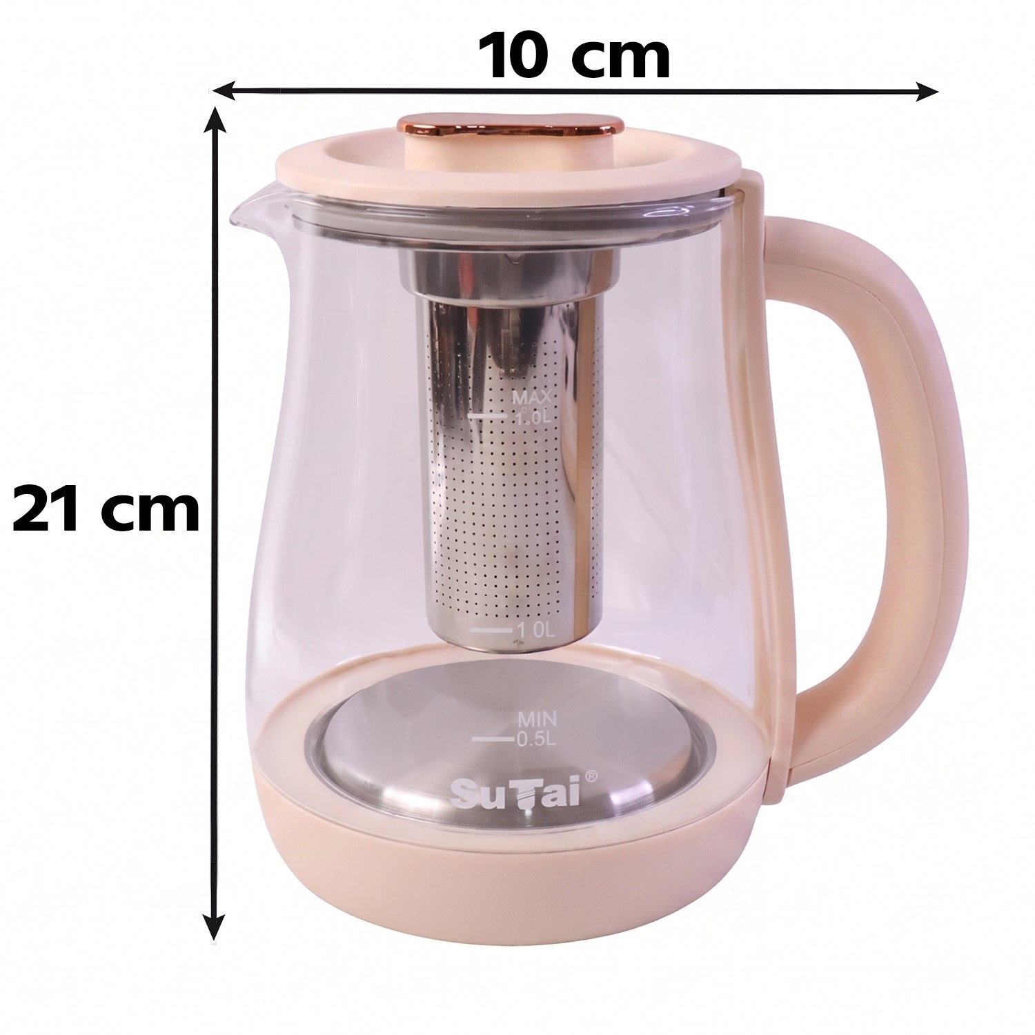 Electric Glass Kettle 2.3 Litre Multi Function Tea Maker and Water Boiler with Glass Infuser, Digital Temperature Control and Keep Warm Function (1 Pc)