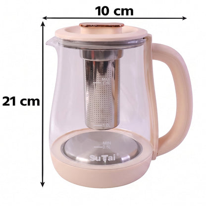 Electric Glass Kettle 2.3 Litre Multi Function Tea Maker and Water Boiler with Glass Infuser, Digital Temperature Control and Keep Warm Function (1 Pc)