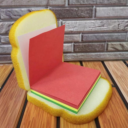 Sandwich Shaped Notepad and Sticky Notes – Cute Food-Themed Mini Memo Pad with 80 Multicolor Pages for School, Office and Gifts (1 Pc)