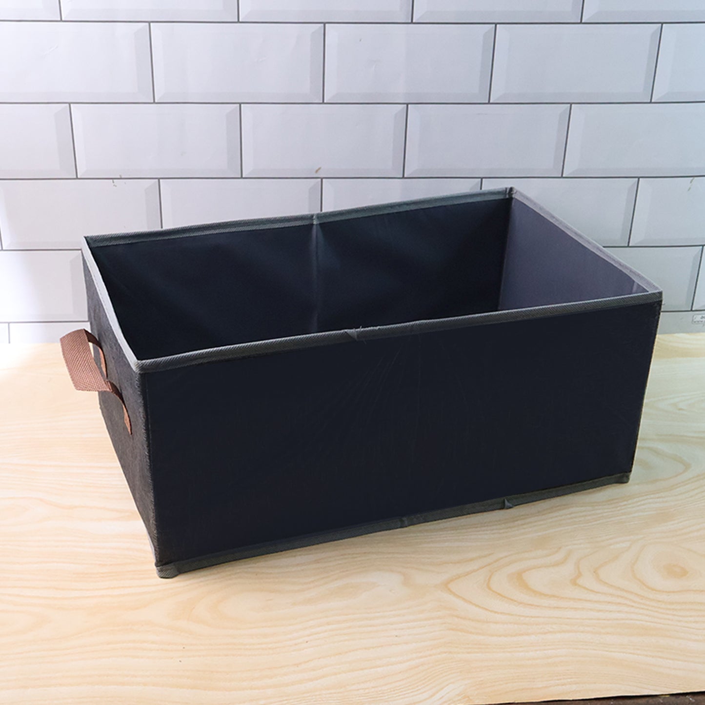 Foldable Rectangular Storage Box With Handle (46x28 Cm, 1 Pc)