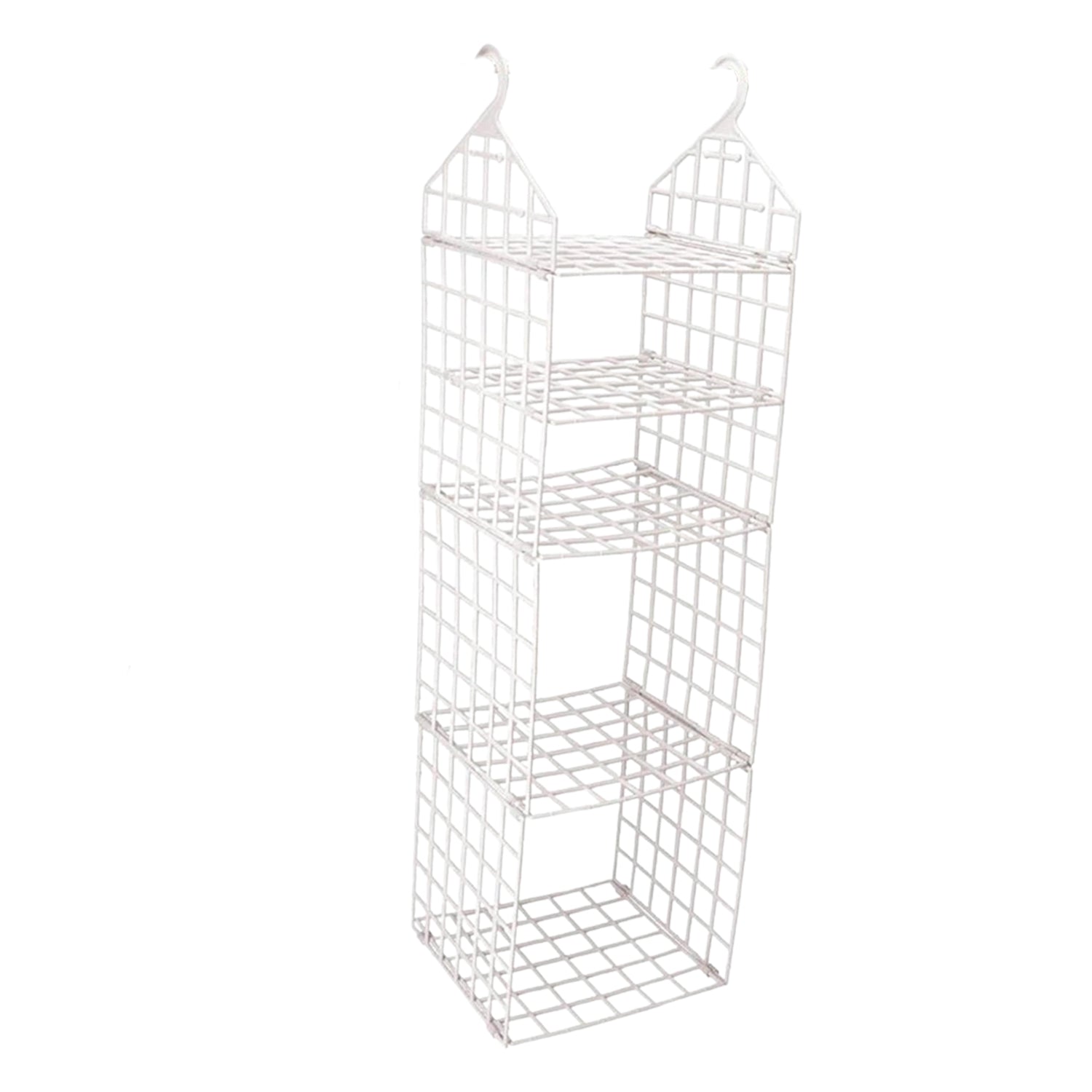 Multipurpose 5 Layer Folding Clothes Storage Rack Hanging Wardrobe Organizer for Socks Scarves T Shirts Pants and Closet Storage (1 Pc)