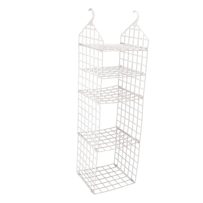 Multipurpose 5 Layer Folding Clothes Storage Rack Hanging Wardrobe Organizer for Socks Scarves T Shirts Pants and Closet Storage (1 Pc)