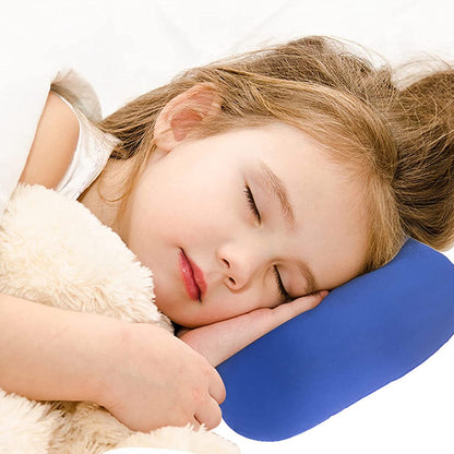 Microbead Roll Neck Pillow – Soft Bone Shape Travel Pillow for Head, Neck and Lumbar Support for Car, Office and Home