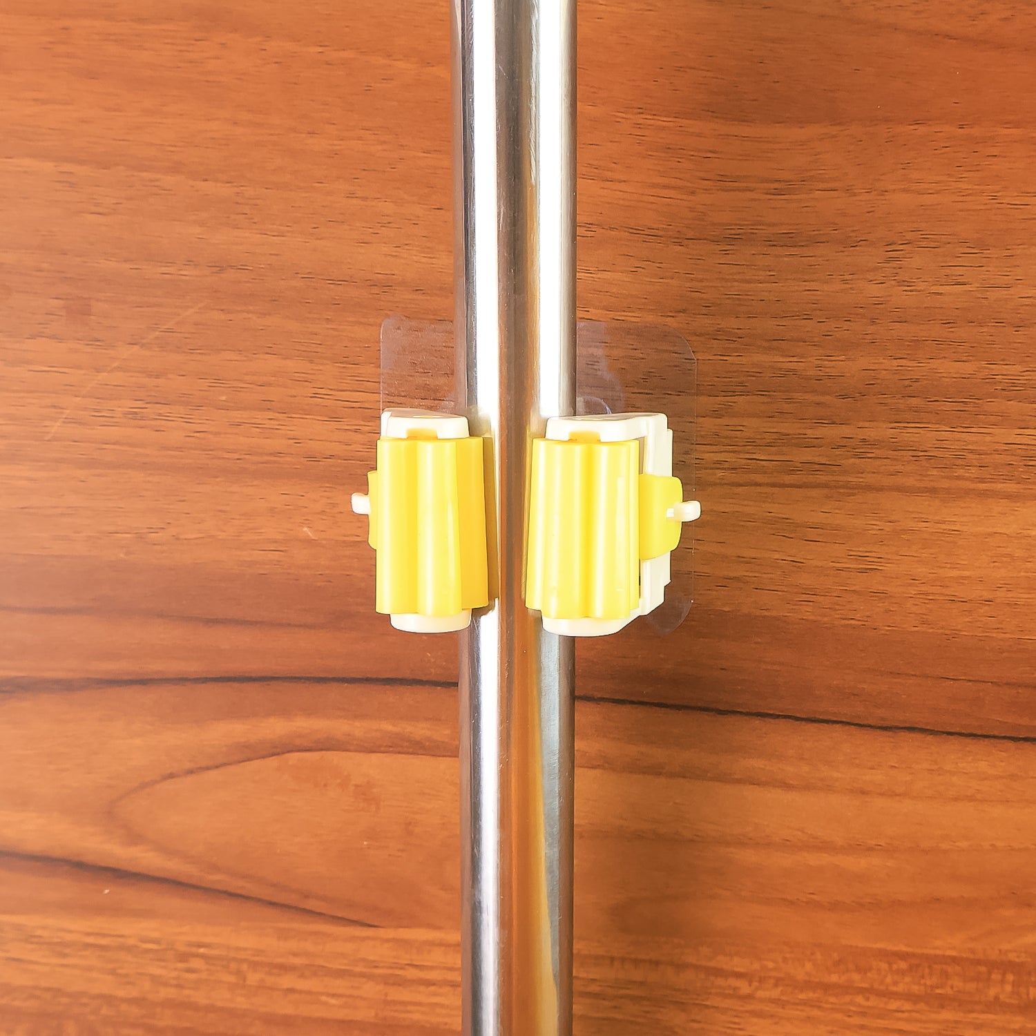 Magic Self Adhesive Mop and Broom Holder – Wall Mounted Organizer Rack for Cleaning Tools Storage