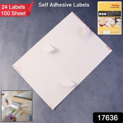 Oddy Self-adhesive Labels - A4 Sheets 24-up Per Sheet (100 Sheets 2400 Labels)