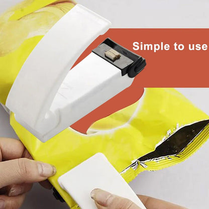 B Grade Mini Portable Plastic Bag Sealer Machine for Food Storage and Snack Packaging Handheld Heat Sealing Device (1 Piece)