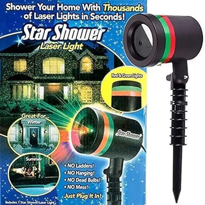 Star Fairy Motion Laser Lights Projector for Outdoor and Indoor Garden Lawn Landscape Home Office Diwali Christmas Navratri Party Decorative Light Waterproof Multicolor (No Remote Button)