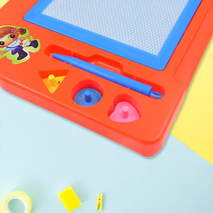 Magnetic Sketch Slate and Drawing Board for Kids – Rewritable Colorful Magnetic Drawing Pad with Pen (27×19 cm)