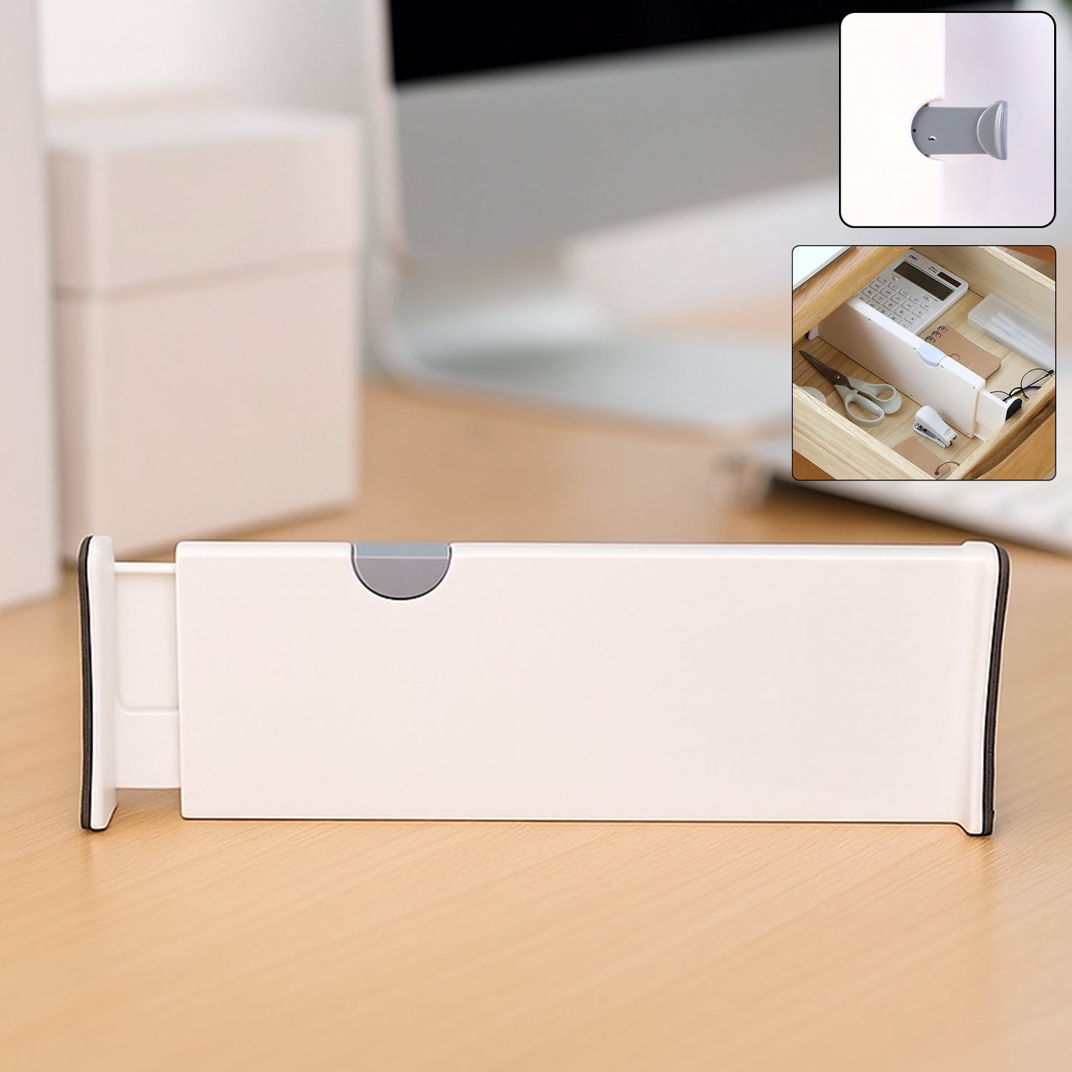 Expandable Drawer Dividers for Home and Office | Adjustable and Versatile Storage Organizers for Desk, Kitchen, and Bathroom Drawers | Space-Saving Multi-Compartment Divider Set (1 Pc)