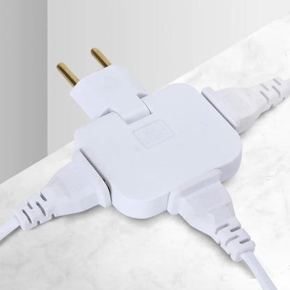 Wireless 3 in 1 Universal Adapter Foldable Rotating Multi Plug Socket Converter 180 Degree Extension Plug (1 Pc)