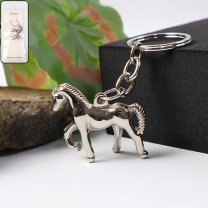 Premium Metallic Horse Shape Keychain for Car, Bike, Home – Stylish Chrome Finish Keyring for Animal Lovers, Gifting & Everyday Use (1 Pc)