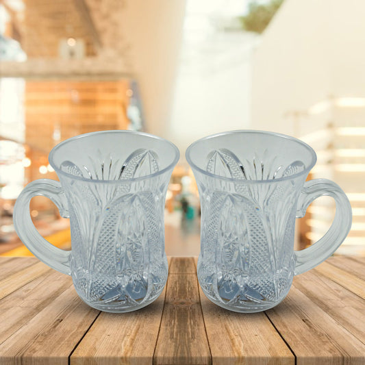 Flashing Cup LED Water Sensor Light Up Cup With Handle (2 Pcs Set)