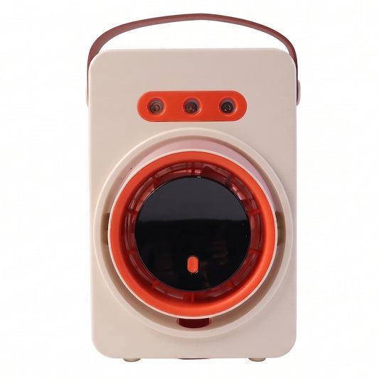 Portable Humidifying Air Cooling Fan with Display Mini Air Cooler Mist Spray Personal Desktop Cooling Fan with Handle for Home Office Travel (1 Pc)