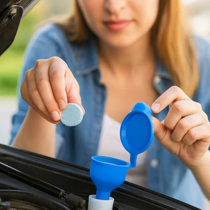 Auto Windshield Cleaner Glass Tablets, Car Wiper Detergent Effervescent Tablets (Pack of 10)