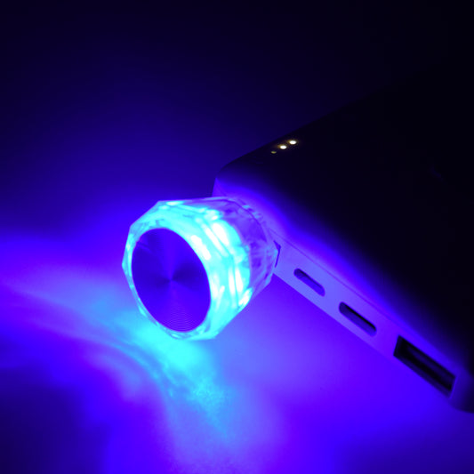 Mini USB LED Diamond Car Interior Light for Car, Home and Office Decoration Night Lamp (Mix Color)