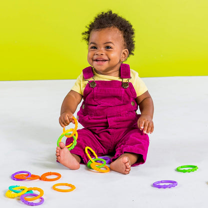 36 Piece Baby Learning Links Educational Toy Set Colorful Interlocking Rings for Early Development Sensory Play Motor Skill Building and Safe Baby Activity Playtime