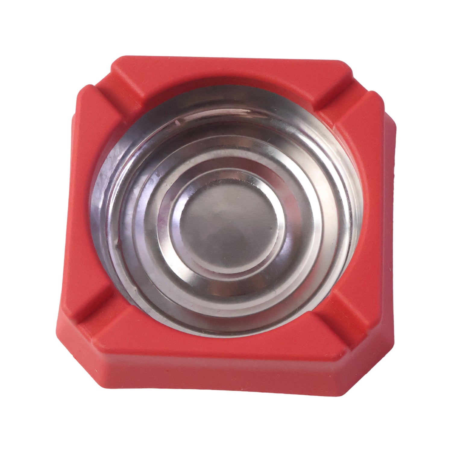 Heat-Resistant Ashtray with Stainless Steel Inner Bowl for Home, Office &amp; Tabletop Use – Durable Smoke Ash Holder with Stable Base and Easy-Clean Design