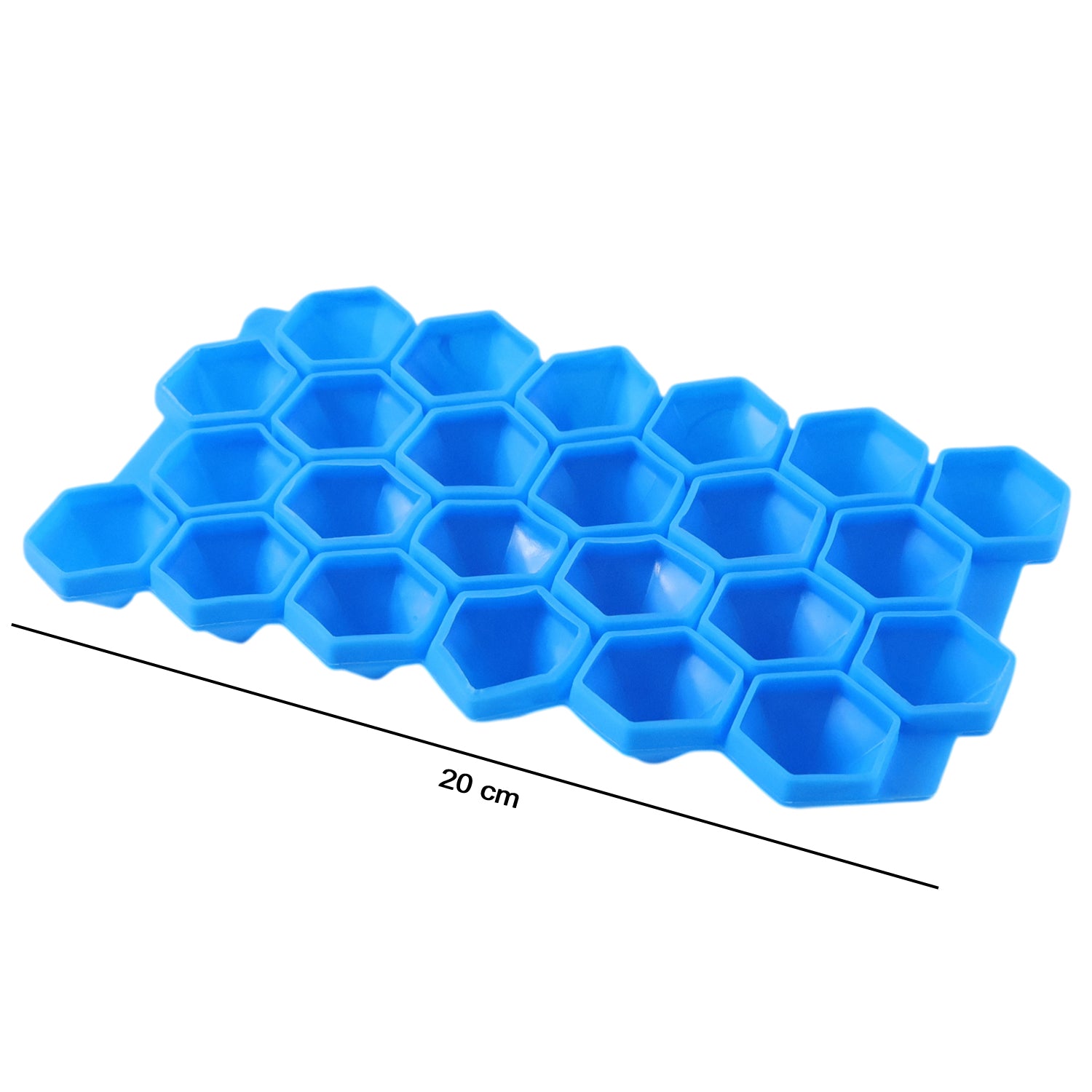 Premium Flexible Silicone Diamond Ice Cube Tray Mold, Hexagon Shape Ice Maker Tray for Freezer, Easy Release Silicone Mold (1 Pc)