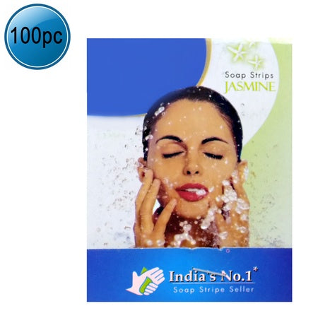 Fresh Paper Soap Strips with Jasmine Fragrance | Portable Travel Hand Wash Sheets (100 Pieces)
