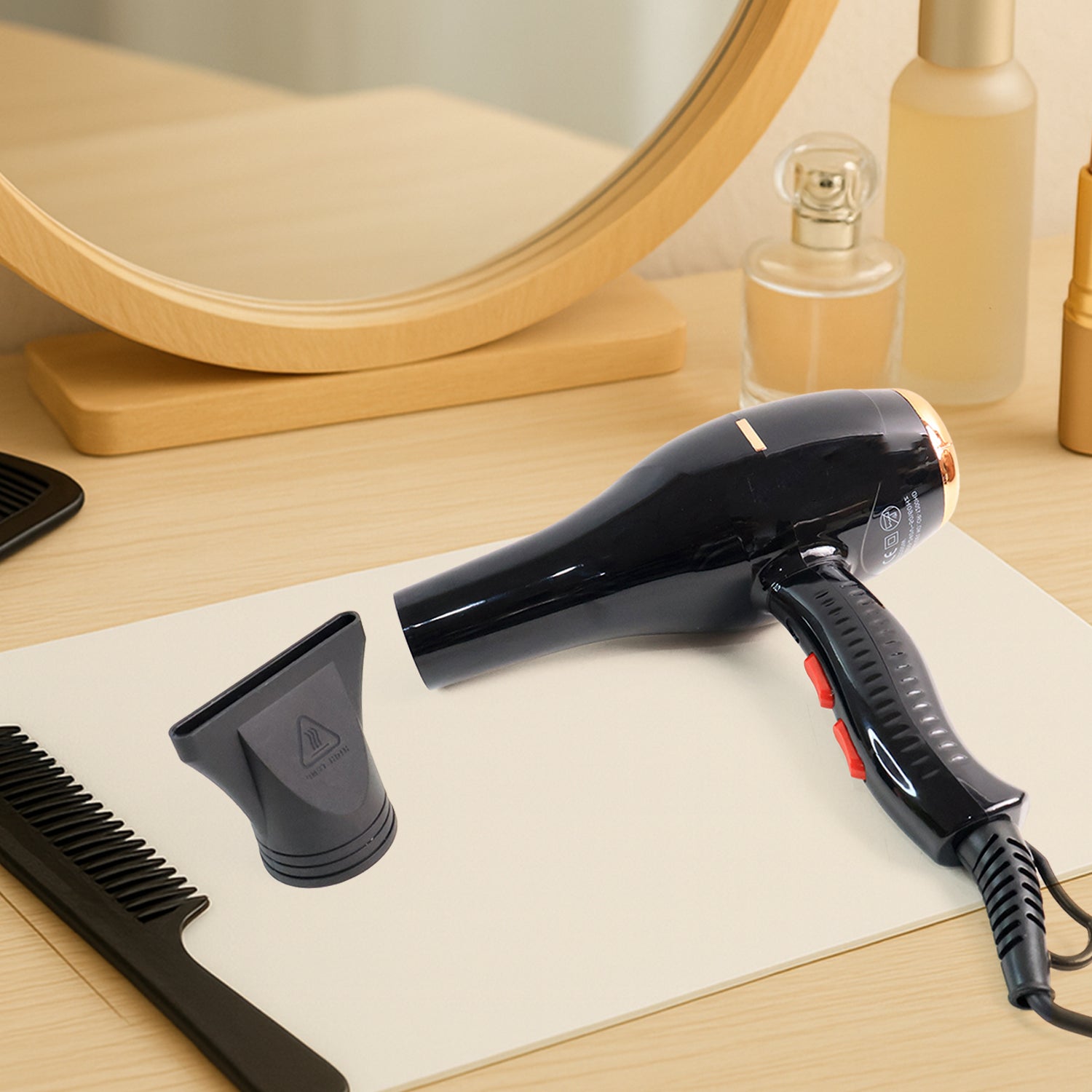 Orbit Professional Electric Hair Dryer with Concentrator Nozzle Hot and Cold Air Hair Dryer for Fast Drying, Hair Styling, Salon and Home Use