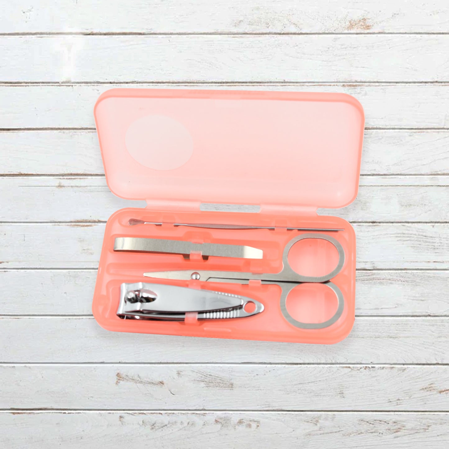 Mini Nail Clipper Set Beauty Nail Tool Set Multifunctional Beauty Set With Plastic Storage Case (4 Pc Set)
