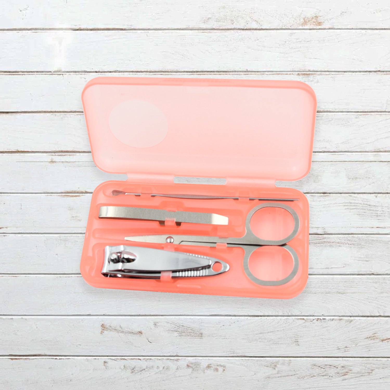 Mini Nail Clipper Set Beauty Nail Tool Set Multifunctional Beauty Set With Plastic Storage Case (4 Pc Set)