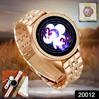 Gen 9 Diamond Strap Latest Edition Smartwatch HD Display with 2 Straps (1 Set)