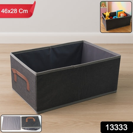 Foldable Rectangular Storage Box With Handle (46x28 Cm, 1 Pc)