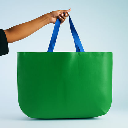 Eco-Friendly Large Reusable Shopping Tote Bag 62 x 44 cm with Strong Shoulder Straps for Grocery, Vegetables, Fruits and Daily Essentials