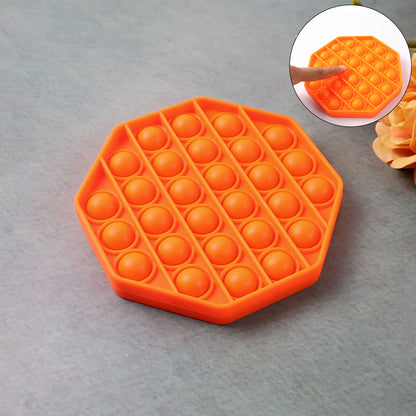 Premium Silicone Pop It Fidget Toy Reusable Sensory Bubble Popper Stress Relief Toy for Kids (1 Pc)