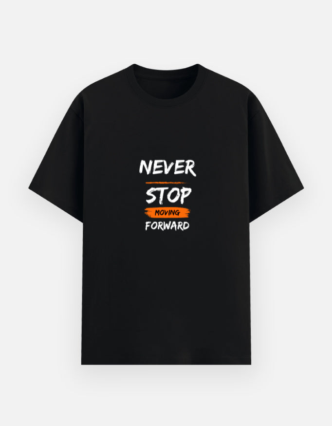 NAYAAH Unisex Basic T-Shirt - Never Stop Black