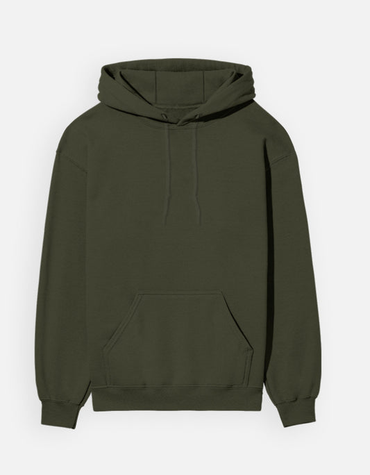 NAYAAH Unisex Premium Heavyweight Hoodie - Plain Olive Green