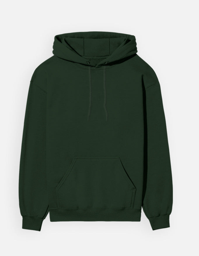NAYAAH Unisex Premium Heavyweight Hoodie - Plain Bottle Green