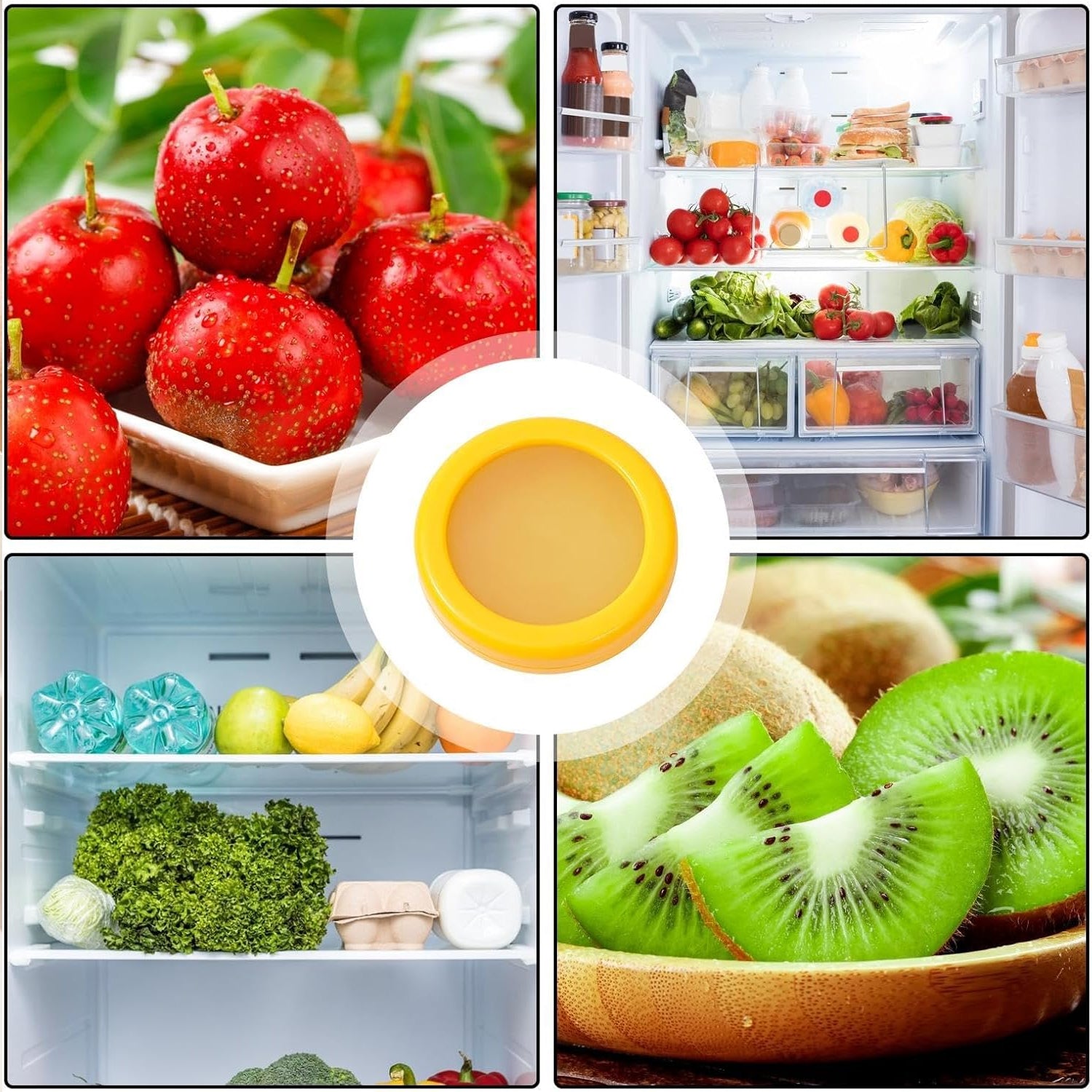 Vegetable Container Premium Fruits Saver Keeper Food Storage Box for Kitchen Organization and Refrigerator Storage (1 Pc Yellow)